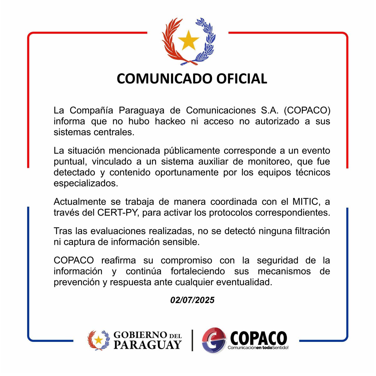 📌Comunicado Oficial