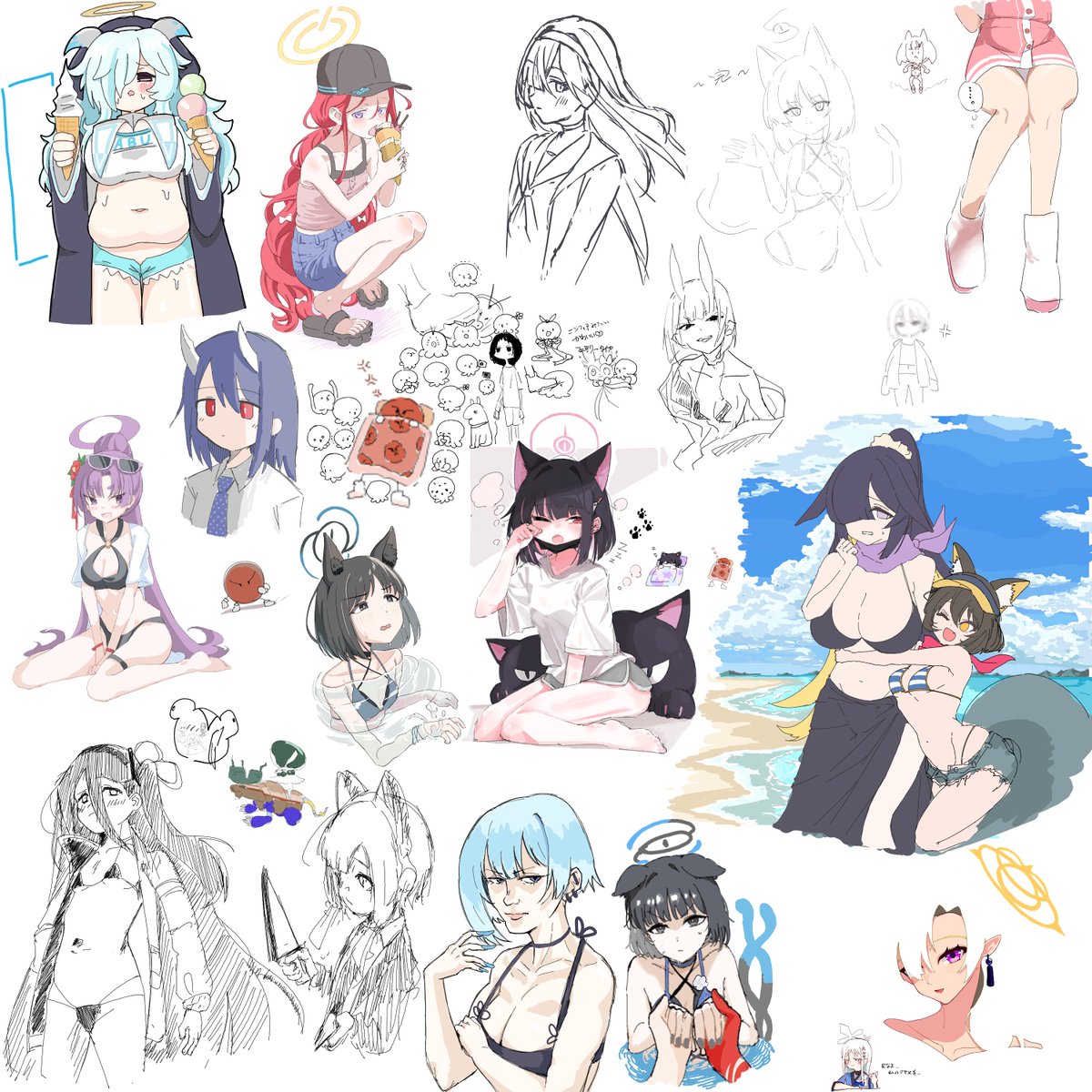 WAYAnut's tweet image. 絵チャでした！
𝑩𝑰𝑮 𝑲𝑨𝑵𝑺𝑯𝑨🏝️🏝️🏝️
