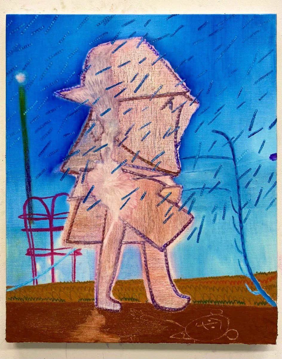 天野紘寿
油画専攻4回生

「シリアス/ユーモア」の境界をテーマに絵を描いている。
現在はその中でも「熊に自転車を掲げて威嚇する」という、命懸けの状況と行為の滑稽さの関係にある独特の面白さを感じ、モチーフとして描いている。
インスタ <a href="/amano_rope/">天野紘寿</a>
X <a href="/amano_rope/">天野紘寿</a>
<a href="/kyoto_geidai/">京都市立芸術大学（京都芸大）</a>