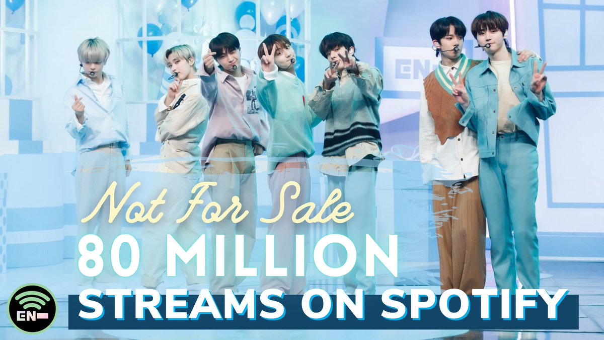 EN_onSpotify's tweet photo. #Not_For_Sale has surpassed 80M streams on Spotify!!🎉
This is @ENHYPEN’s 20th Song to reach this mark!!🔥
6/27: 25,825
6/28: 26,914
6/29: 26,185
6/30: 29,569⬆️
TOTAL: 80,020,569
@ENHYPEN_members #ENHYPEN https://t.co/yuTFBqvvbu