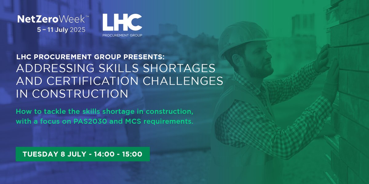 Net Zero Week™ (@netzeroweek) on Twitter photo #NetZeroWeek *Book your free ticket for this critical topic-led webinar, Tue 8th July 14:00 -15:00 BST hosted by <a href="/LHCprocurement/">LHC Procurement Group</a>. Learn more. . .
*Free tickets here netzeroweek.com/free-webinar-b…
Building the Future: Addressing Skills Shortages and Certification Challenges in #NetZeroWeek *Book your free ticket for this critical topic-led webinar, Tue 8th July 14:00 -15:00 BST hosted by <a href="/LHCprocurement/">LHC Procurement Group</a>. Learn more. . .
*Free tickets here netzeroweek.com/free-webinar-b…
Building the Future: Addressing Skills Shortages and Certification Challenges in