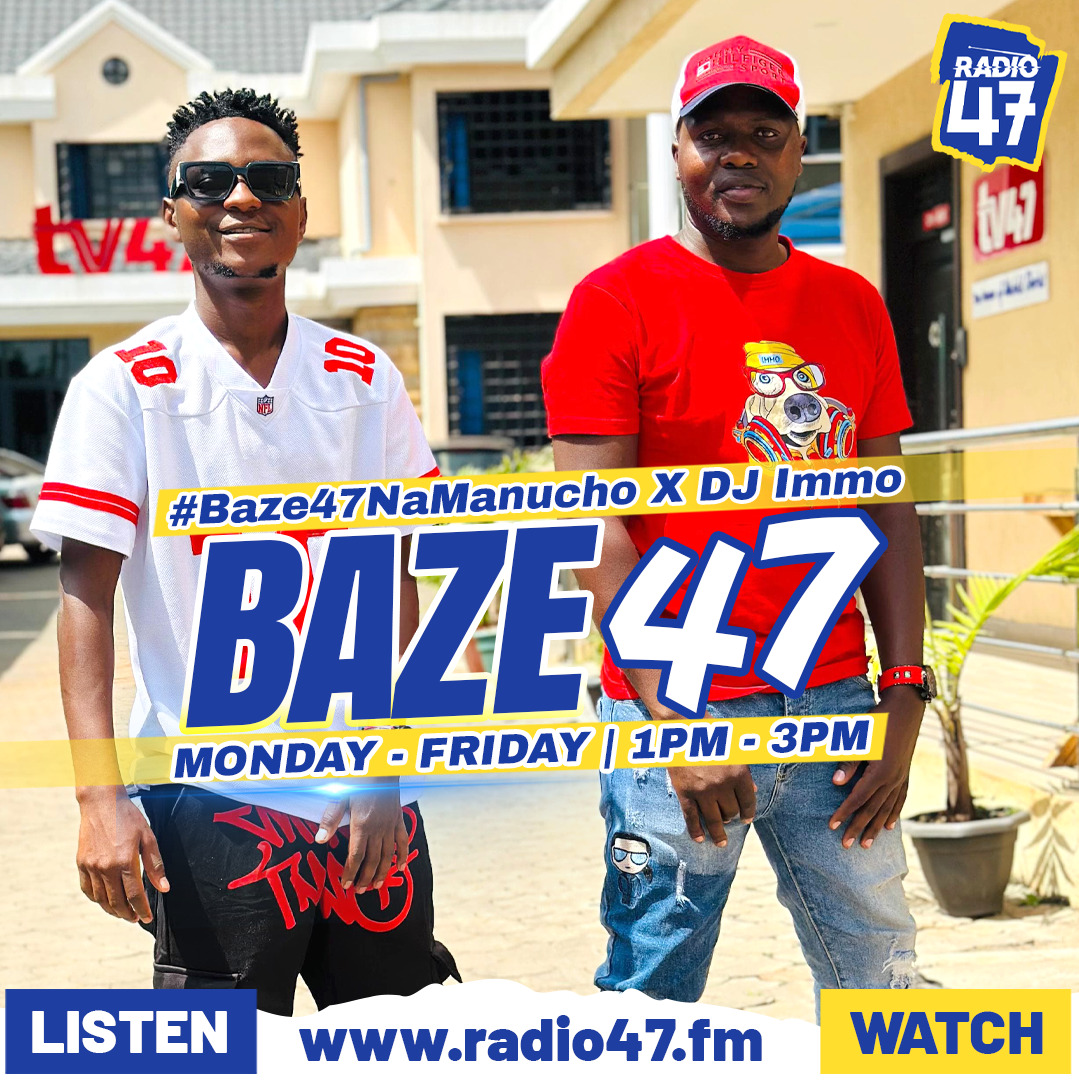Radio 47 (@radio47_kenya) on Twitter photo It's another Wednesday 🔥🔥🔥 Karibu ndani ya Baze 47 naye <a href="/y_oungballer/">Manucho the Young Baller</a> na <a href="/djimmokenya/">SUPER DJ IMMO ™</a> for pure bliss and entertainment ✌️✌️.
Unatupata ukiwa wapi?
#Baze47NaManucho #HapaNdipo It's another Wednesday 🔥🔥🔥 Karibu ndani ya Baze 47 naye <a href="/y_oungballer/">Manucho the Young Baller</a> na <a href="/djimmokenya/">SUPER DJ IMMO ™</a> for pure bliss and entertainment ✌️✌️.
Unatupata ukiwa wapi?
#Baze47NaManucho #HapaNdipo