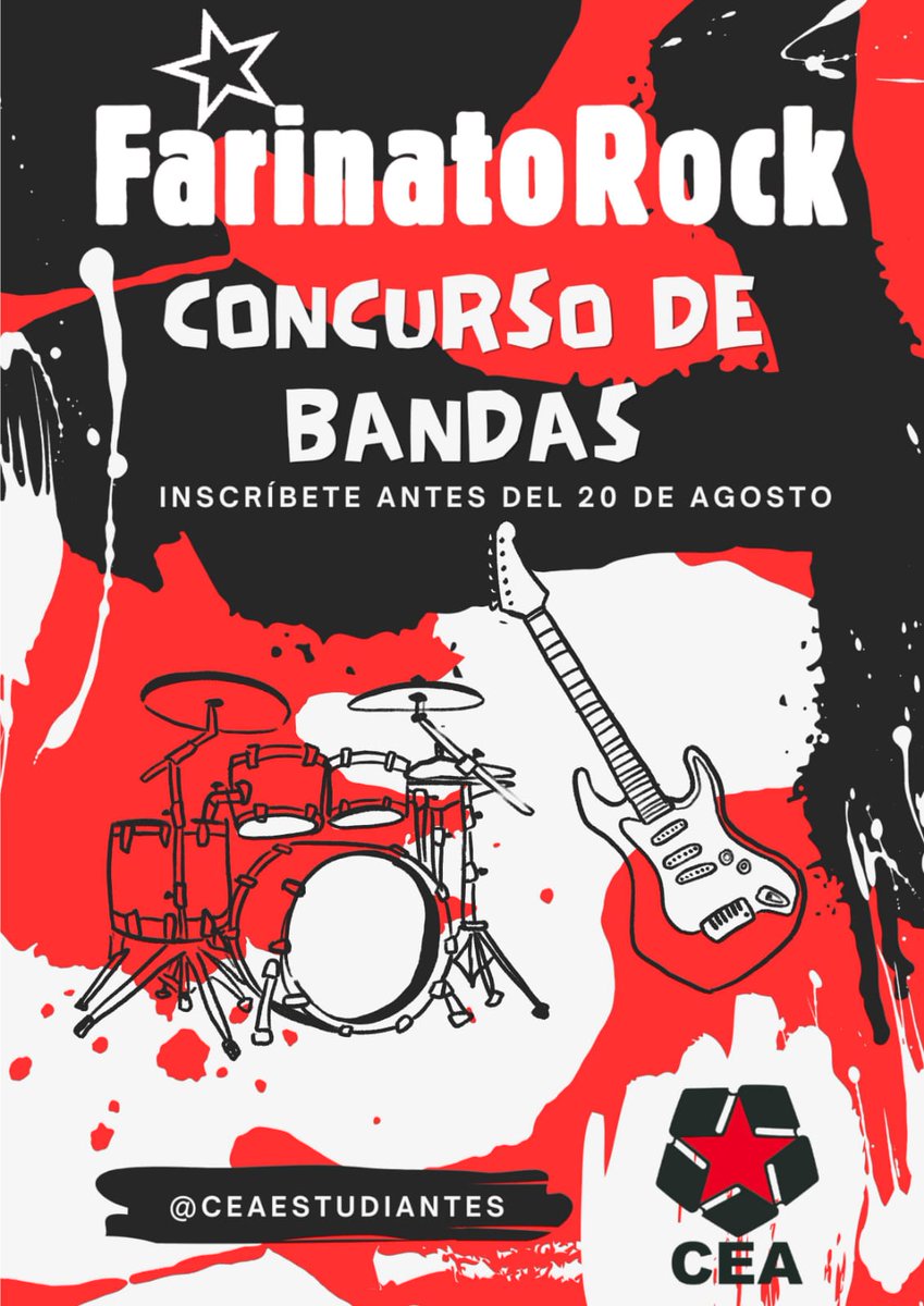 💥 ¿Te gustaría participar en la XXX edición del Farinato Rock?

👉🏽 Si tu grupo o proyecto está formado por al menos un miembro de la USAL o un estudiante de enseñanzas medias y tenéis un mensaje reivindicativo podéis participar en nuestro concurso de bandas ⤵️