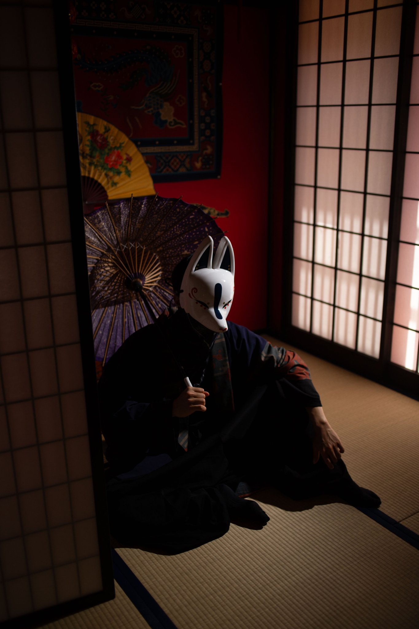 狐面堂　狐面  龍神 狐面堂：狐面「龍神」≪羽二重張り≫