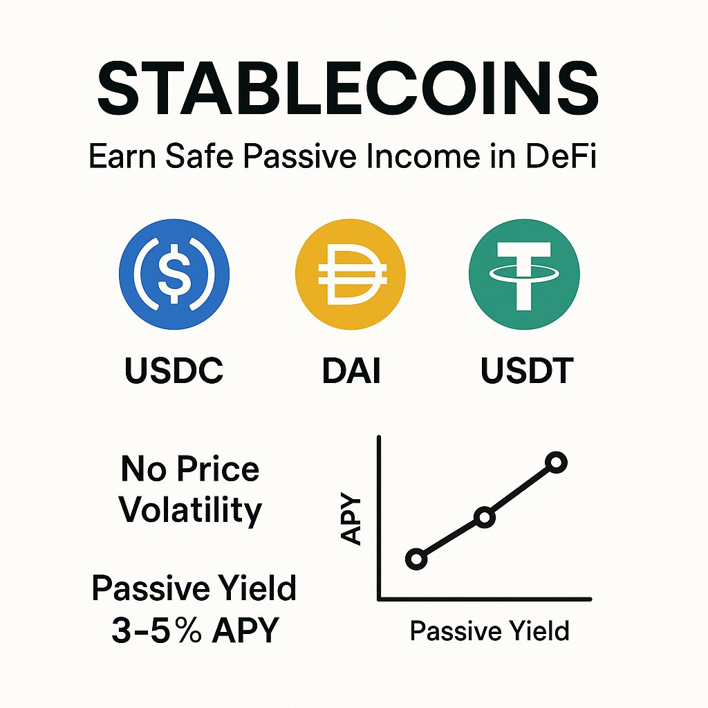 Defi_Sensei_01's tweet photo. Day 2
Not ready to ape into memecoins? You don’t have to.
Here’s how I’m using stablecoins to earn safe passive income in DeFi:
🪙 $USDC – most used in lending
🧮 I supply it on Aave → earn ~3–5% APY
💡 No price volatility.
It’s not sexy, but it’s solid.
#DeFiForBeginners https://t.co/6jmzaOpgGk