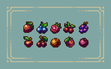 Cup_of_Pixels's tweet image. Fruits and berries🍒

#pixelart​ #ドット絵​ #インディーゲーム