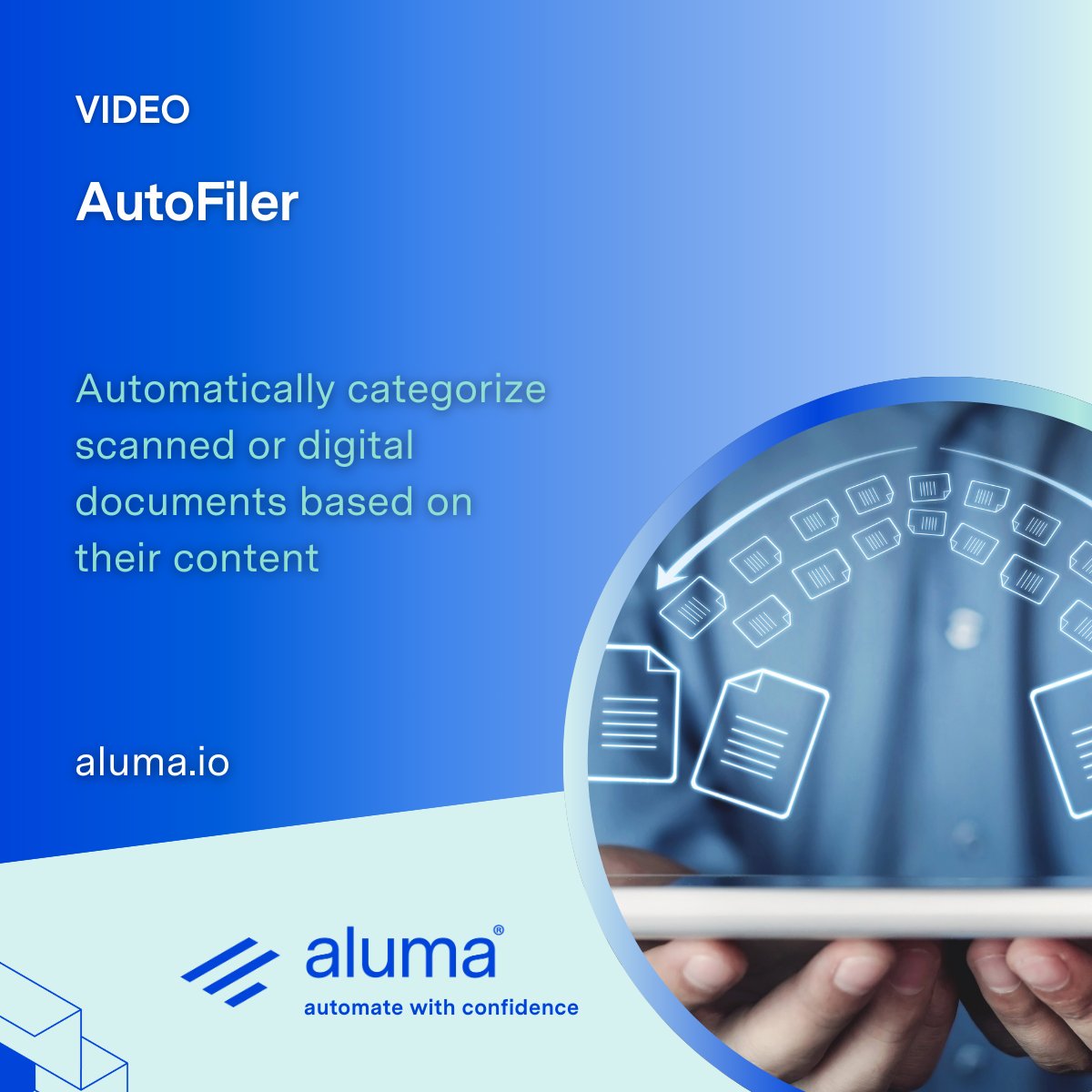 aluma_io's tweet photo. 🎥Auto-file and classify documents directly from a #multifunctiondevice with Aluma #classification #autofiler 

https://t.co/opVrP8WdPV https://t.co/0WtN1AGaiX