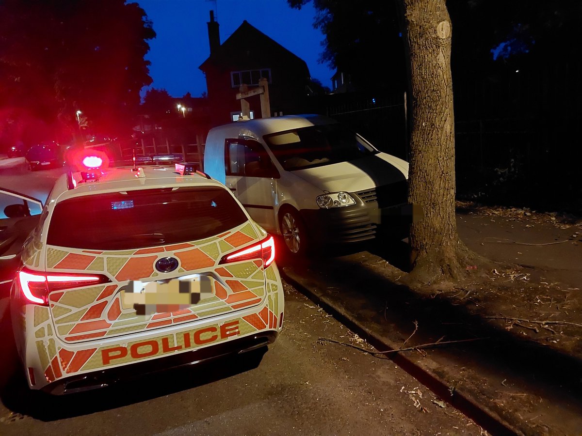 Team 2 deployed to Weoley Castle yesterday and saw this van acting suspiciously, after a short pursuit, it went off road and the occupants decamped.

We stopped a male who we believe was an occupant, he was wanted for a number of thefts.

1 in custody and the van has been seized.