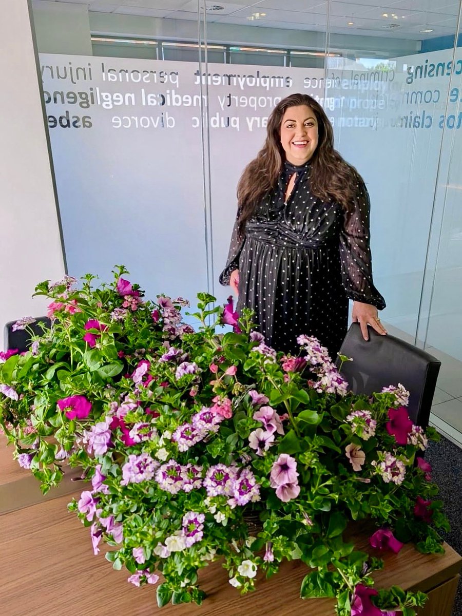 🌸 A blooming lovely thank you! - A big shoutout to Jennine Buchanan, our brilliant Family Law Solicitor, who received these gorgeous hanging baskets from a very grateful client 🌸🌺. It's great to see hard work and compassion recognised and even better when it comes with 🌹💐🌺.