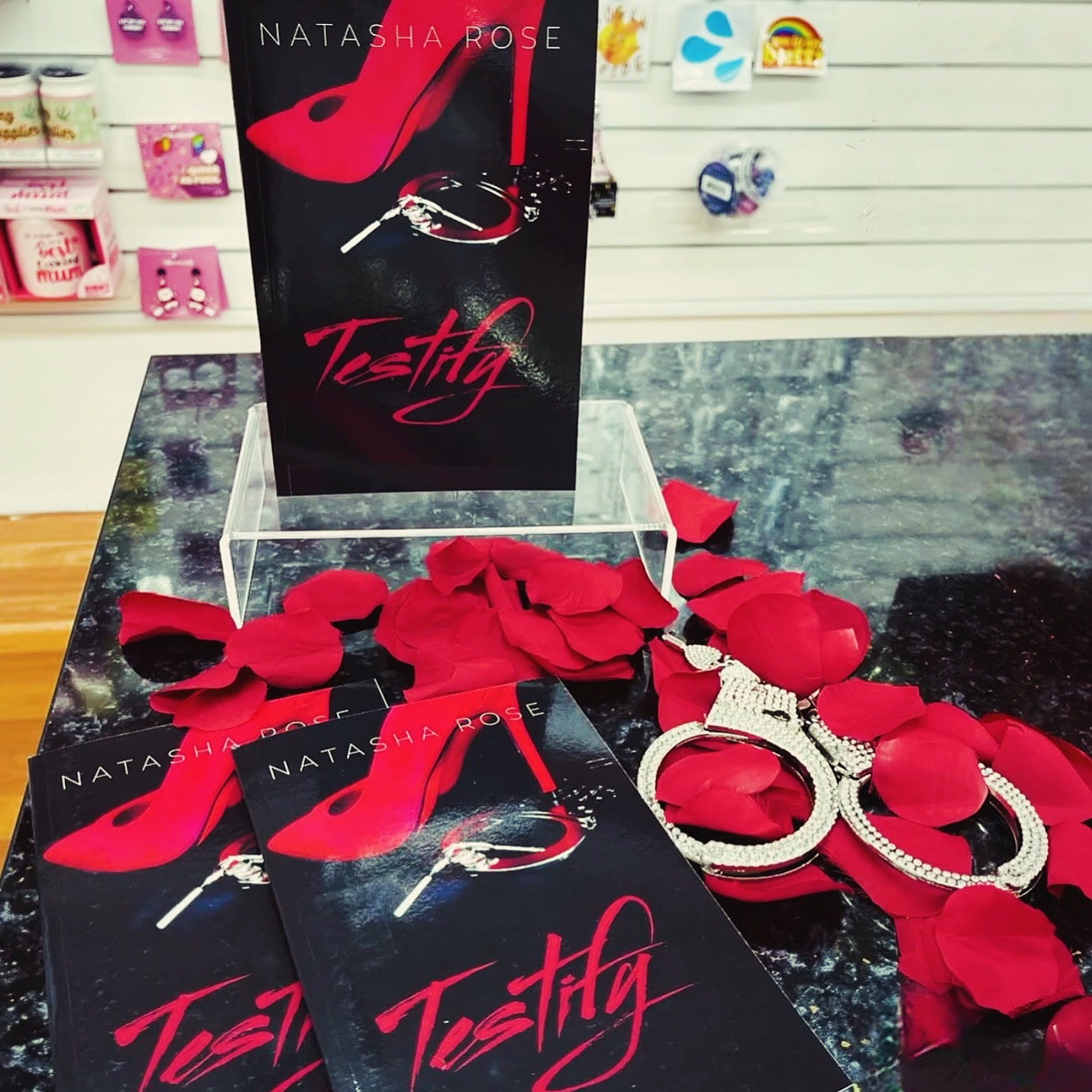 Book stocked at Flirt Adult Store! Such a thrill to see my book on the counter for sale! 

Find your local flirt store today and tell them I sent you xx
