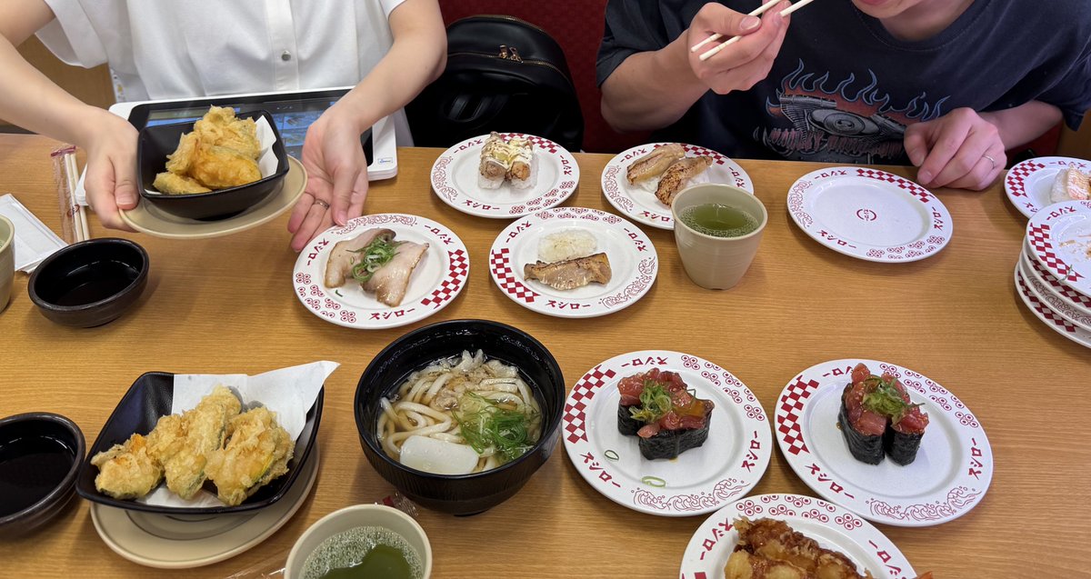 スイムトレーニングして隣接のスシロー🍣