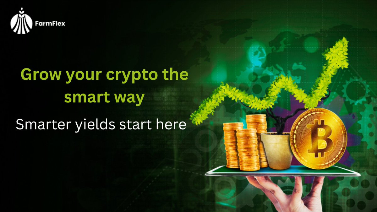 FarmFlex_'s tweet photo. Let your crypto grow smarter. Flexible staking. Real rewards. With FarmFlex. ๐ฑ
#farmflex #cryptofarm #defi #CryptoEarnings https://t.co/D9mg6RCMbC