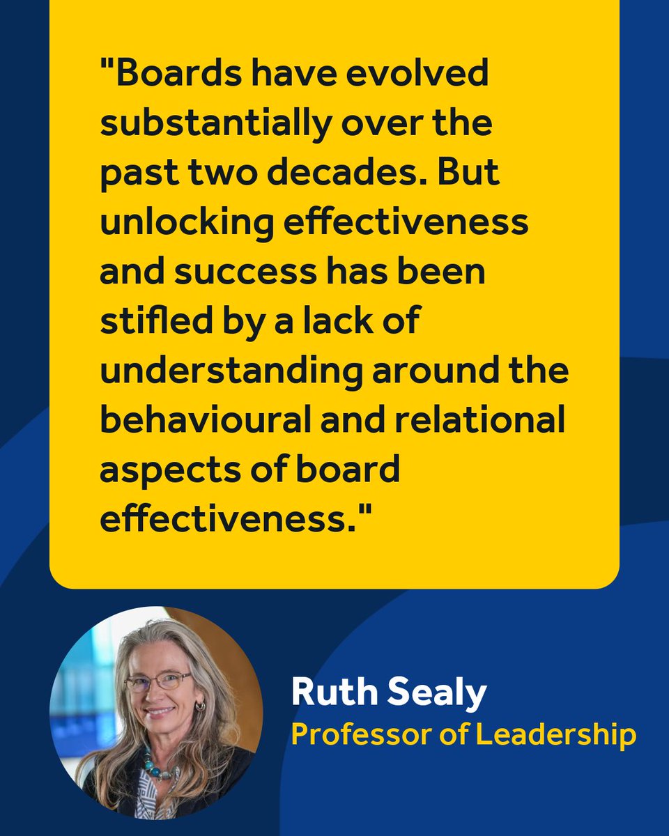 Is board behaviour set up for success? New report by Ruth Sealy (Henley) and Loretto Leavy (Exeter) reveals gaps blocking effective board action. Their Handbook provides missing framework for board dynamics.
Find out more: hly.ac/3GuQ53E