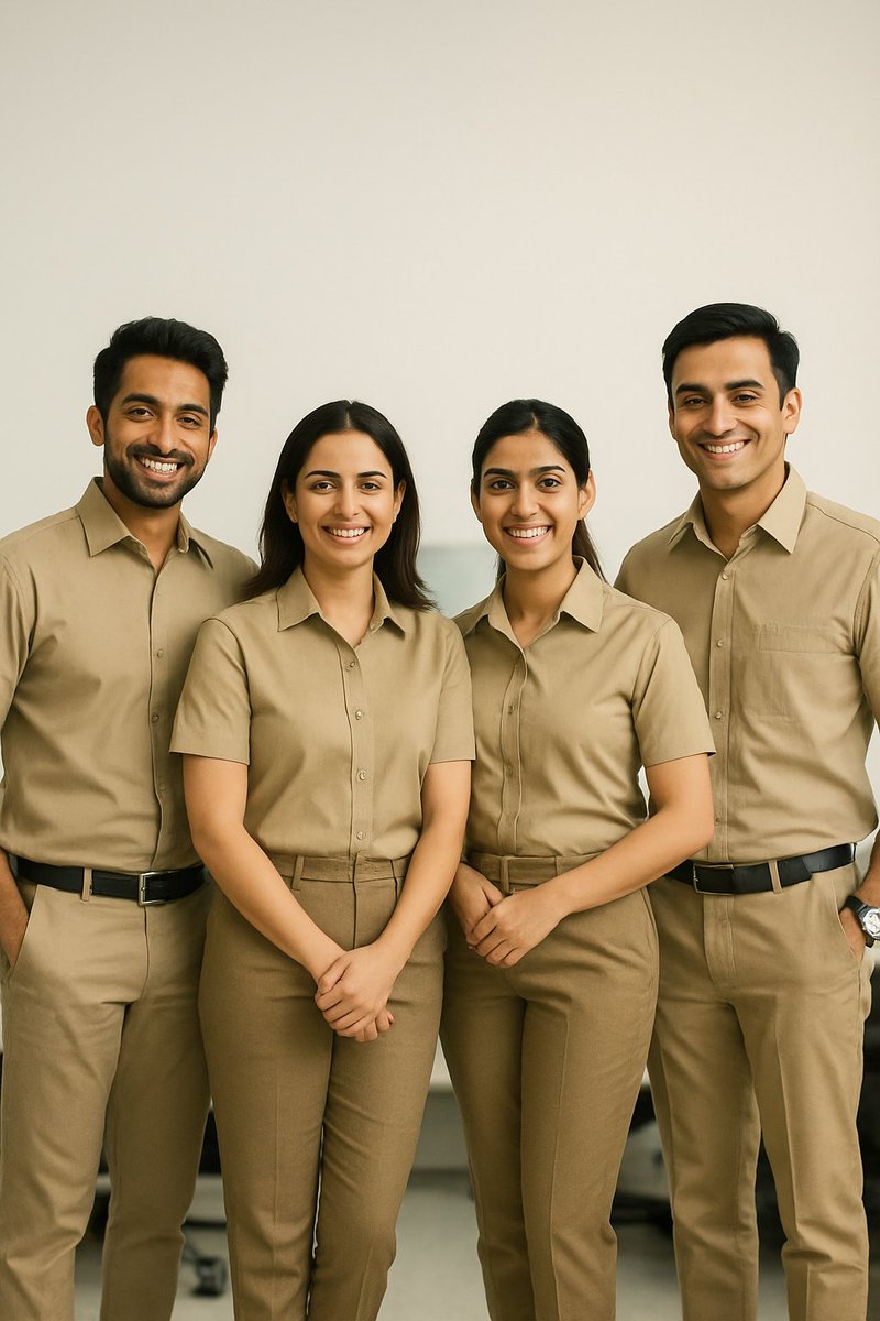 Stay in sync! When your team shows up in Chirag Uniforms, even the office gossip takes a uniform day off.

“Who knew productivity walked in khaki?”

#UniformGoals #TuesdayVibes #OfficeStyle #ChiragUniforms