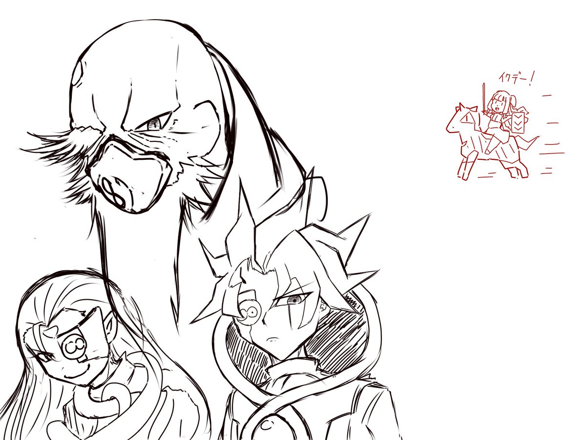 今日はイリアステルの三皇帝とバロネス茜ちゃんとネオギャラクシーアイズタキオンドラゴンを落書きしました 