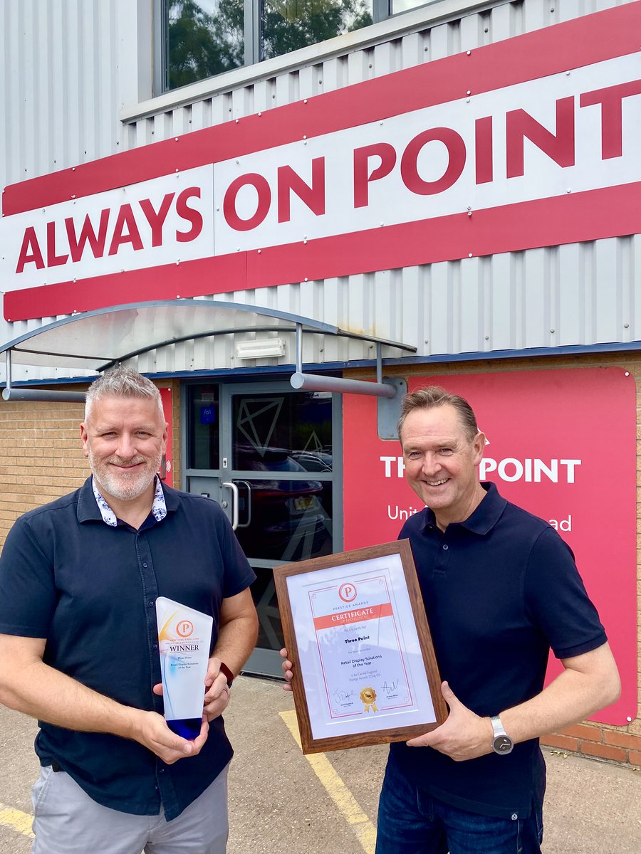 threepointpos's tweet image. 🏆 We have won! 🏆
Three Point have won a First-Class Award for Innovation &amp;amp; Excellence with the Central England @prestigeawards_ 

We’re just getting started. Keep a look out for our awards night post, including press talk and plenty of photos! 

#AwardWinners #Trophy #Retail
