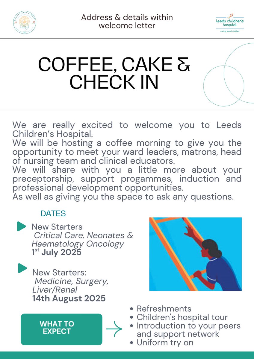 #HellomynameisHannah (@hannahwill05) on Twitter photo Successful #coffeecake&checkin yesterday with new nurses coming to join <a href="/Leeds_Childrens/">Leeds Children's Hospital</a> from Sept. The room was filled with new starters from critical care, neonates & haem/onc.
We are excited for you to start your career with us! ⭐️ 🌈 🪁 🤝 Successful #coffeecake&checkin yesterday with new nurses coming to join <a href="/Leeds_Childrens/">Leeds Children's Hospital</a> from Sept. The room was filled with new starters from critical care, neonates & haem/onc.
We are excited for you to start your career with us! ⭐️ 🌈 🪁 🤝