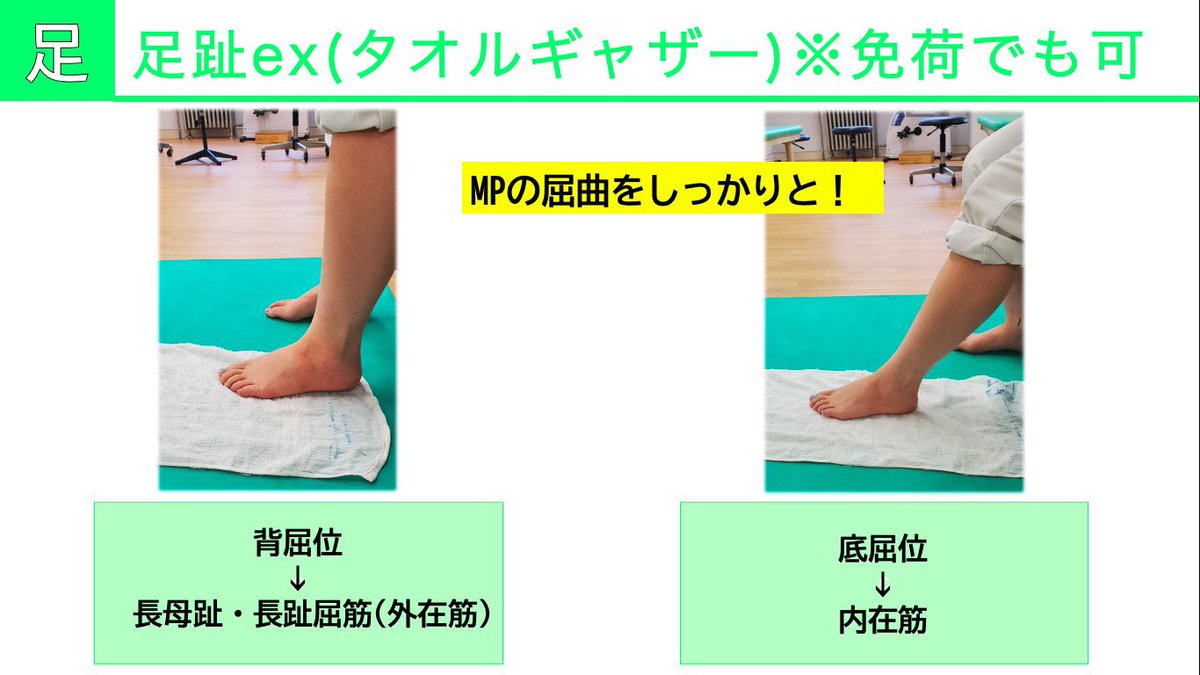 「足の指でタオルをつかむ運動、
やったことありますか？」

多くの人が知らないんですが、
実は「やり方次第で効果が全然違う」んです

【タオルギャザーの2つの正しいやり方】

✔︎︎︎︎膝を90度に曲げて行う
→ 足全体でしっかり握る筋肉を鍛える
（つまずき予防・歩行安定に効果的）