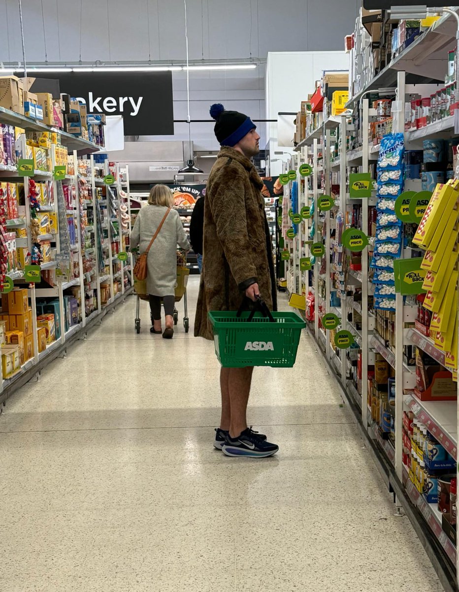 Why's Carra in Asda wearing a fur coat?!? 😂😂😂 #wafc