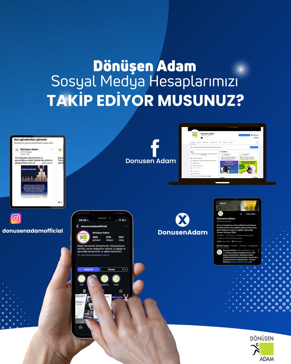 Bizi takip edin!
Sosyal Medya Hesaplarımız:
Instagram: @donusenadamofficial
Facebook: donusenadam
x: DonusenAdam
Linkedln: Dönüşen Adam
YouTube: Dönüşen Adam