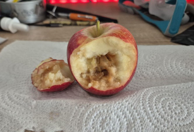 Had a little apple, with a little face inside...🤮

Kinda gone off apples🥴