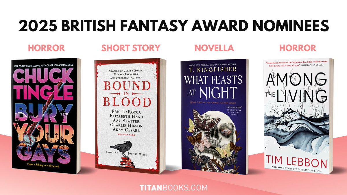 We are so thrilled to see that four of our wonderful titles were nominated for the British Fantasy Awards this year! A HUGE congratulations to all of the authors nominated 💌