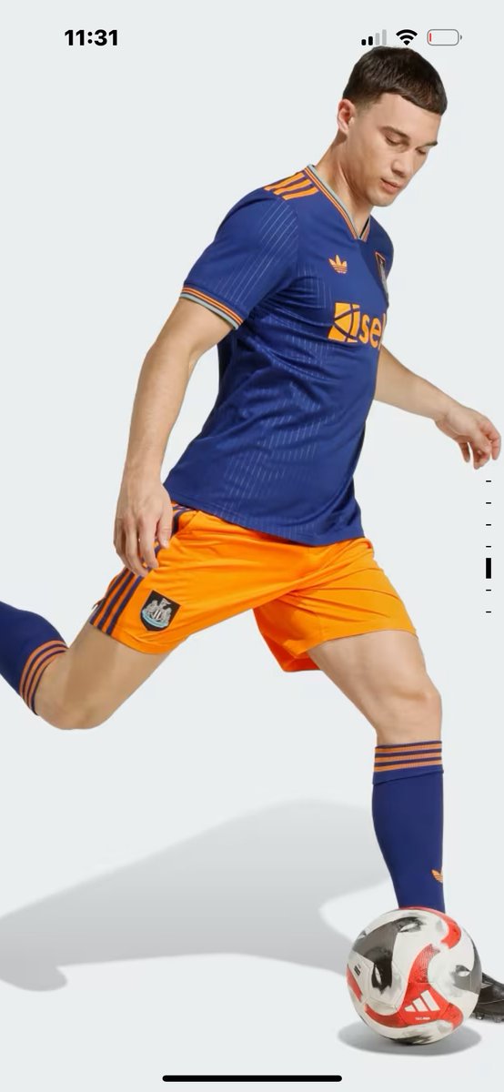 Orange third strip shorts?  Available direct from adidas but not the club stores or online! #NUFC