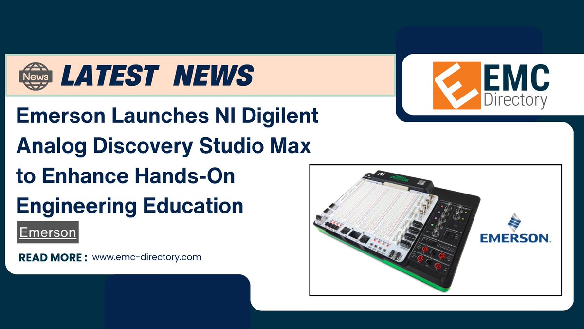 emcdirectory's tweet photo. Emerson has announced the NI Digilent Analog Discovery Studio Max, a multi-instrument lab for engineering experimentation.

Click here to read more: https://t.co/TNJnrEBT8A

#EMCDirectory #News #PortableLab #TestInstruments #LabEquipment #EngineeringEducation https://t.co/CfGDRYChd5