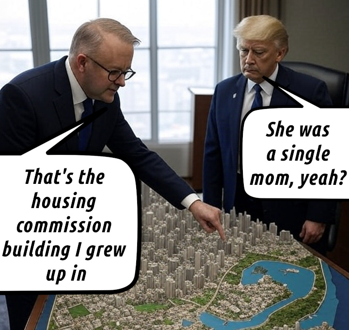 Netz Melbourne (@netz_melb) on Twitter photo Why is it taking so long for Anthony Albanese to set up a meeting with Donald Trump?
Does the <a href="/POTUS/">President Donald J. Trump</a> really want to sit down with a stuttering simpleton who mindlessly carries on like a broken record about growing up in social housing?
#auspol #AirbusAlbo Why is it taking so long for Anthony Albanese to set up a meeting with Donald Trump?
Does the <a href="/POTUS/">President Donald J. Trump</a> really want to sit down with a stuttering simpleton who mindlessly carries on like a broken record about growing up in social housing?
#auspol #AirbusAlbo