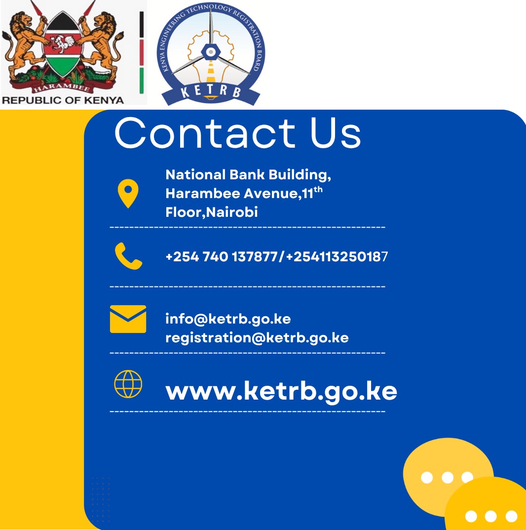 Engage with the KETRB team today!
Are you experiencing any challenges during registration?
We’re here to help—talk to us, and let’s find a solution together.

Your success is our mission.