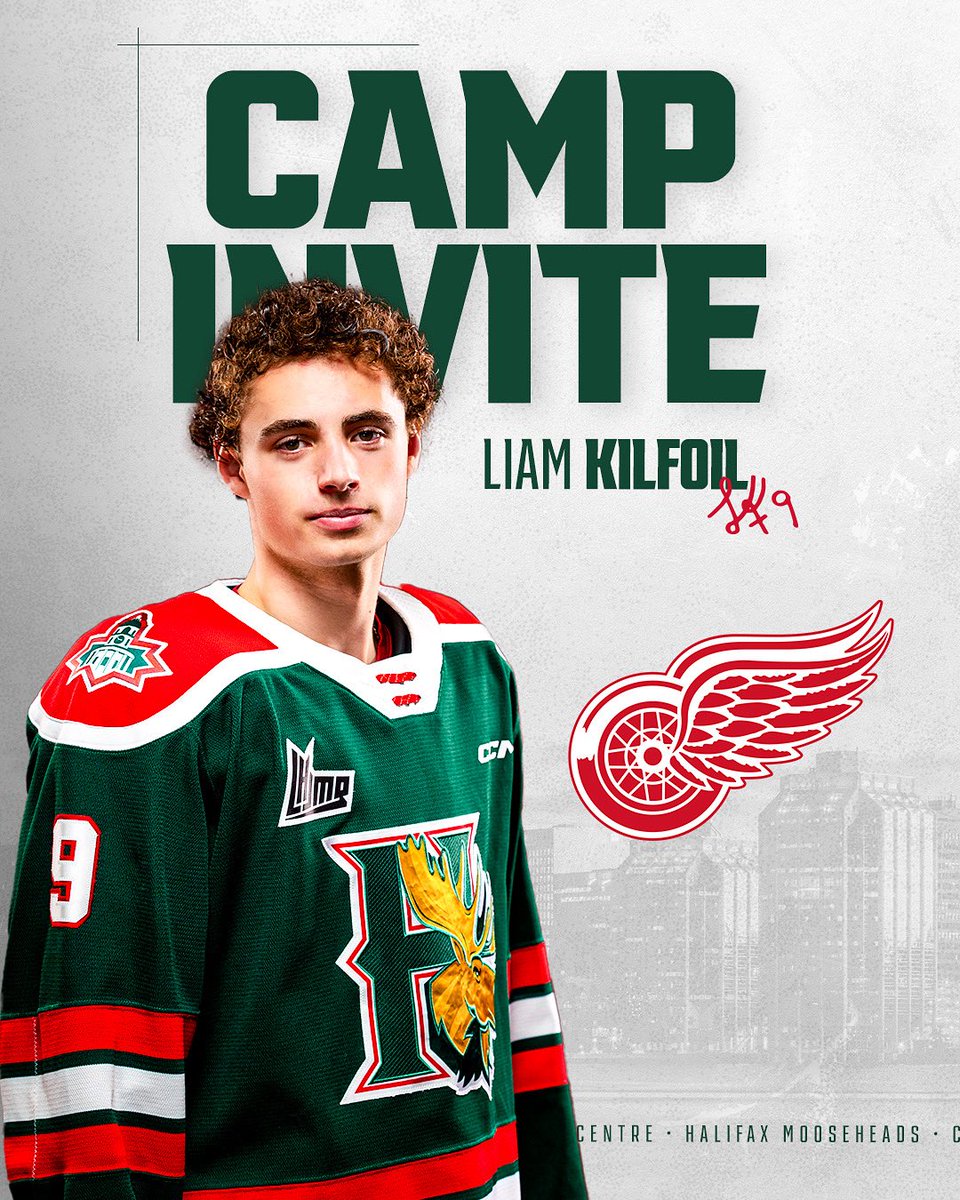 Congrats to Liam Kilfoil who received an invite to attend Detroit Red Wings training camp in September. #GoMooseGo
