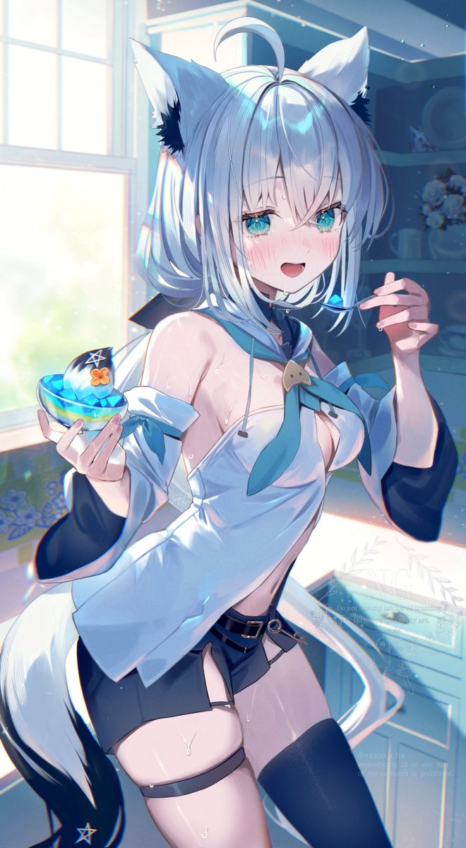 いや～あっついねぇ💦  #絵フブキ