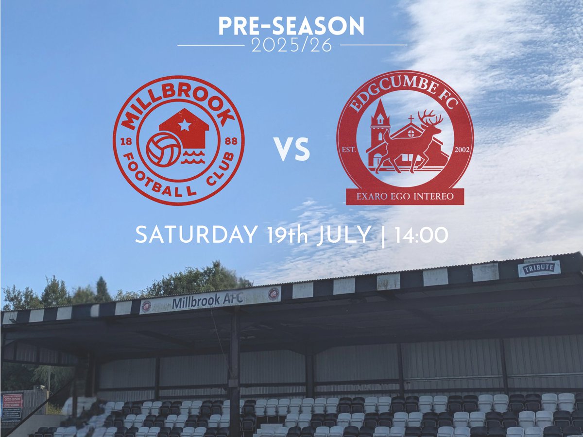 Welcome... To J̶u̶r̶a̶s̶s̶i̶c̶ Jenkins Park.

Millbrook AFC are delighted to announce that as part of our pre-season preparations, we will be playing a friendly against the legendary Edgcumbe FC, who will be reforming for one game and one game only.

Be sure to join us at Jenkins