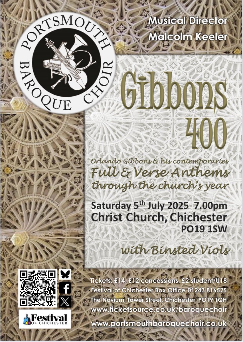 BaroqueChoir's tweet image. Composers let themselves go in full anthems, & even printers sensed the fun setting “praises” in Gibbons’s ‘O clap you hands’, a GOAT banger. Let’s also clap Chichester’s bad boy, Weelkes, whose ‘Hosanna to the son of David’ guarantees a raised roof.
🎟️ ticketsource.co.uk/baroquechoir.