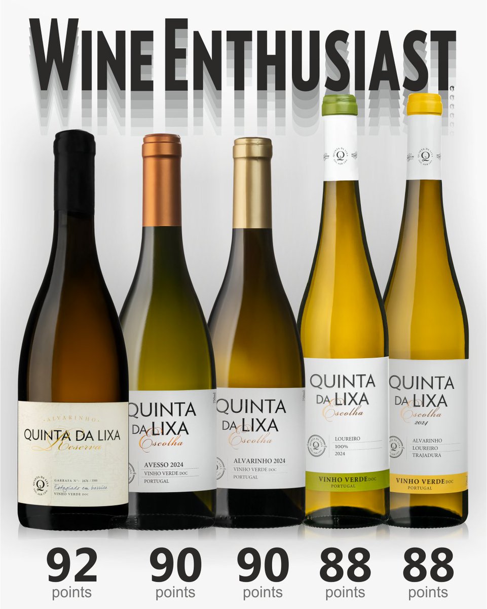 quintadalixavv's tweet photo. 🏆 A prestigiada @WineEnthusiast destacou vários vinhos Quinta da Lixa. 🥂
.
❝A Quinta da Lixa, é produtora de Vinho Verde há mais de 35 anos e proprietária do primeiro hotel vínico da região do VV, Monverde Wine Experience Hotel❞
.
#quintadalixa #seizetheverde #monverde #sustentabilidade #wineawards #decanter #equipaquintadalixa