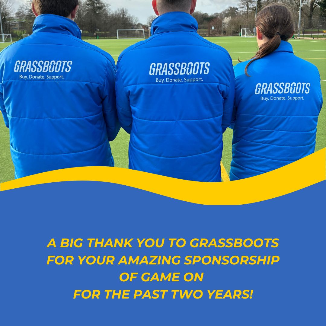 NEW SPONSOR WANTED! Each week Game On work with over 10,000 families through our PE lessons and after-school clubs. We also have 4 teams competing in the JPL league and over 200 children attending our Development Centres. Contact graham@gameonsportscoaching.co.uk for more details