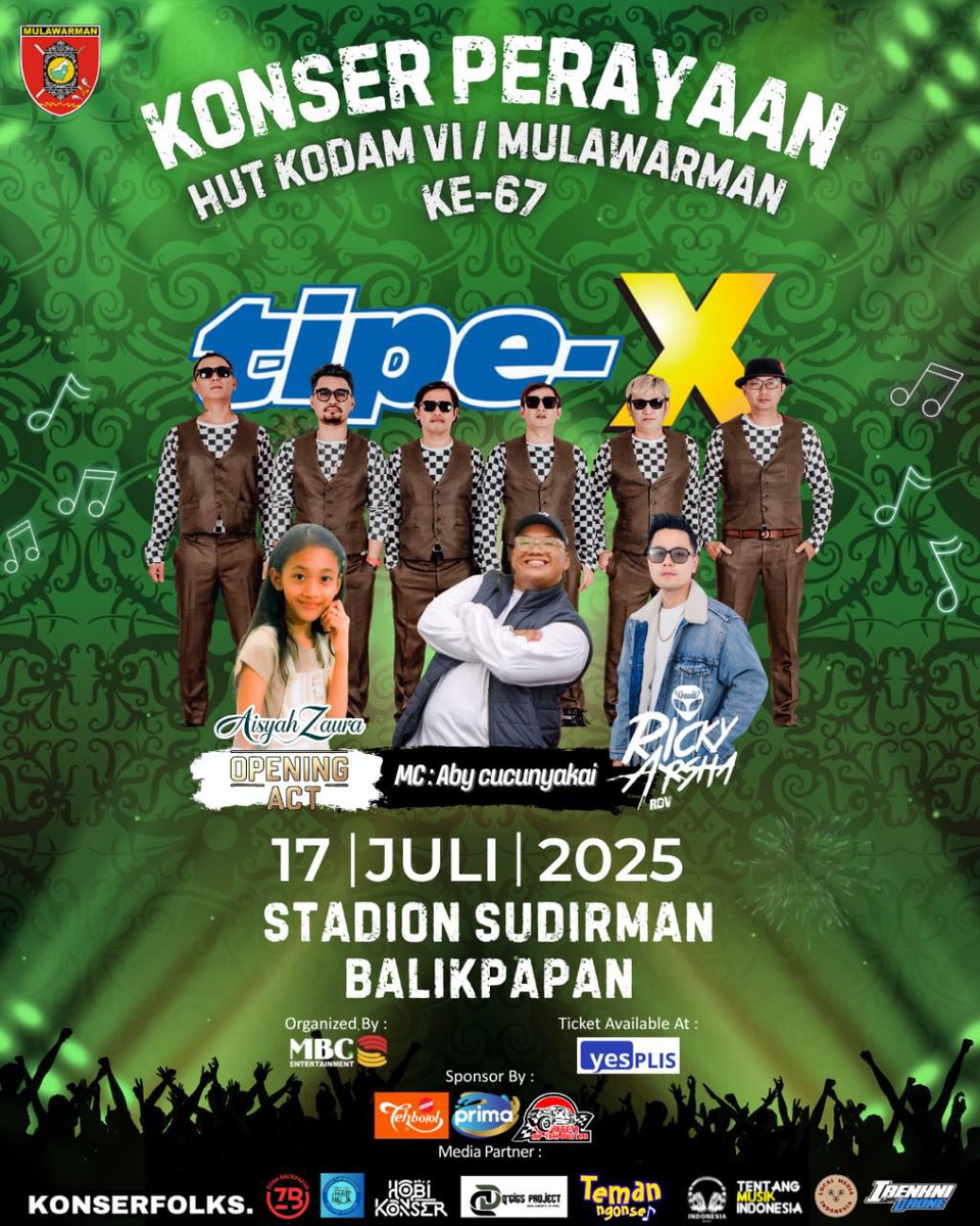 txtbpn's tweet photo. Konser Tipe-X HUT Kodam https://t.co/TRc2vj9kXg
