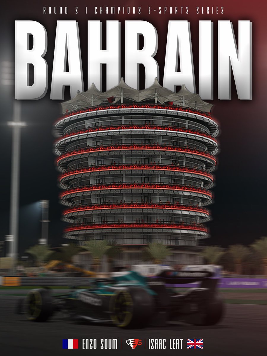 𝗥𝗔𝗖𝗘 𝗗𝗔𝗬 | <a href="/CES_F1/">Champions Esports Series</a> 

🔹After a round 1 where we feel we deserved a better outcome we look to bounce back in Bahrain tonight.

<a href="/Enzo_Soum/">Enzo Soum</a> lines up alongside <a href="/Jezlar95/">Jezlar</a>👥
