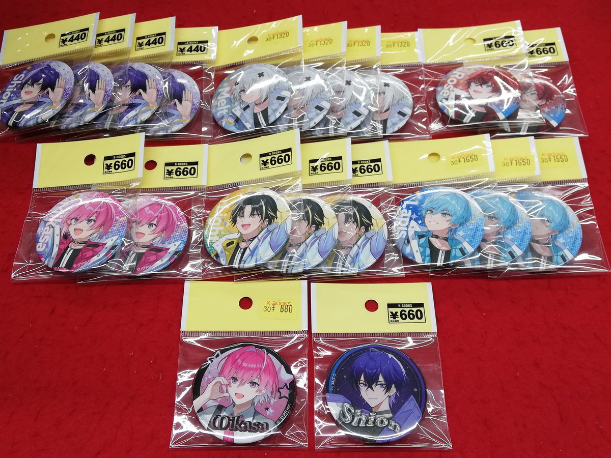 入荷情報】めておら STPR Family Festival!!を中心に 缶バッジが纏まっ