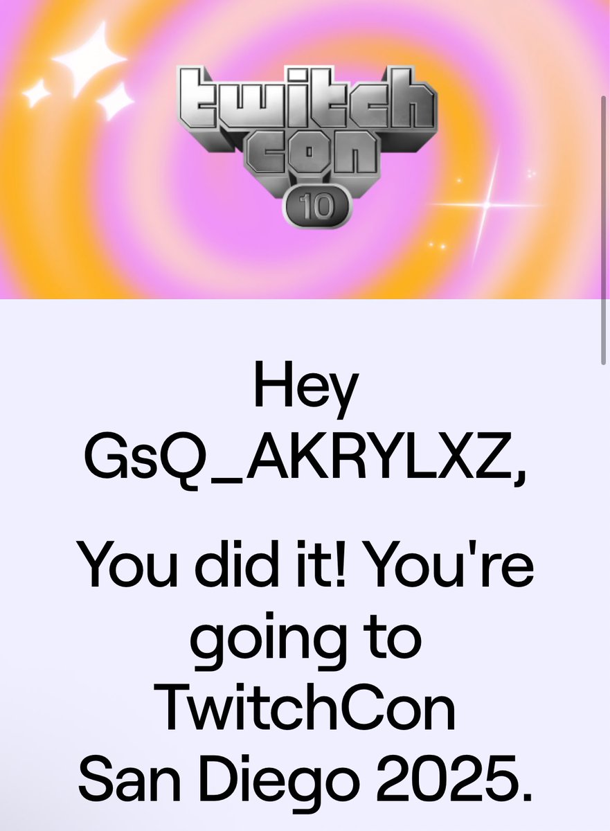 going to <a href="/TwitchCon/">TwitchCon</a>! 
ticketfairy.com/r/39179/2024779