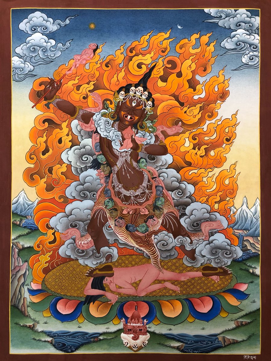 lama_thanka's tweet image. Ekajati: Fierce and Powerful Protector Goddess.