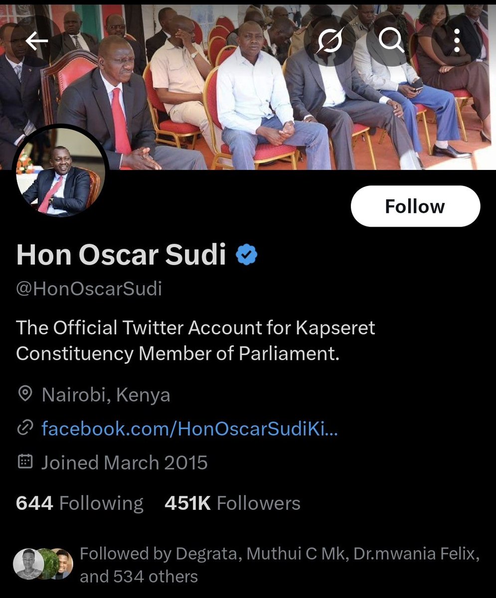 PaddockGirl_44's tweet image. Something as simple as unfollowing their socials hamuezi.
Ruto has 6.9m followers. Murkomen has 2.9m. Ichungwah 718k. Even Muthoni who y'all claim is dumb has 768k. So are these 768k dumb and dumbers or what?? Sudi of all useless people 481k. Why would you be following Sudi????