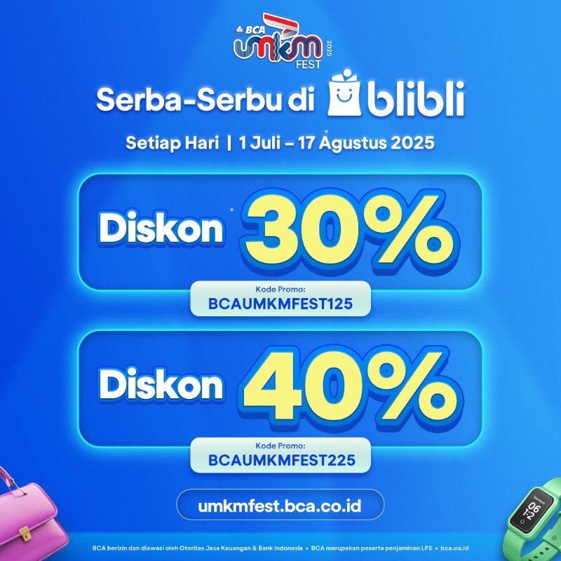 GoodLifeBCA's tweet photo. Diskon hingga 80% untuk produk lokal favorit!
Serbu semua promonya sekarang hingga 17 Agustus 2025 💨