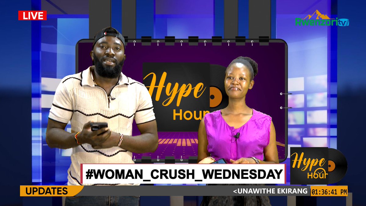 rwenzoritv1's tweet photo. It's Woman Crush Wednesday on the Hype Hour Show
Join us this afternoon to celebrate the incredible women making waves in music! Who's your #WCW? Let's uplift and support each otherππ
#HypeHour #WomenInMusic #GirlPower #WednesdayVibes #bundibugyotiktoker https://t.co/uvuNB2h6qd
