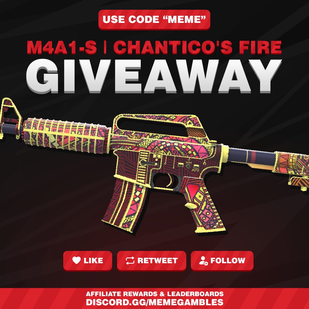 memegambles's tweet image. 👹 M4A1-S | Chantico&apos;s Fire (Field-Tested)

↪️ Follow @memegambles
🔁 Like &amp;amp; Retweet
👥 Tag 2 Friends

🙀 Don&apos;t miss out on the 7,500c Leaderboards at memerewards.gg

⏰ Ending in 5 days!
🍀 Good luck everyone one!