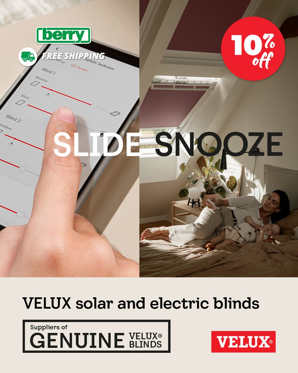 Save 10% on VELUX mains electric and solar-powered blinds, and enjoy free nationwide delivery. Offer valid from 1st to 31st July.

🛒 Shop now at cwberry.com