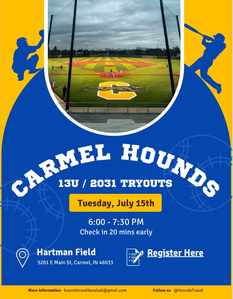 HoundsTravel's tweet photo. 13U Tryouts are coming up soon! 

Register here: https://t.co/xm3PZtYS6w https://t.co/GknhgLzIR1