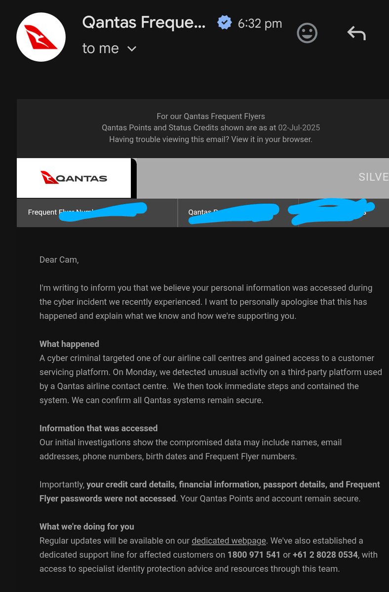 Thanks <a href="/Qantas/">Qantas</a>.

I guess I'll be joining yet another class action. I think one more and I get a free set of steak knives.
