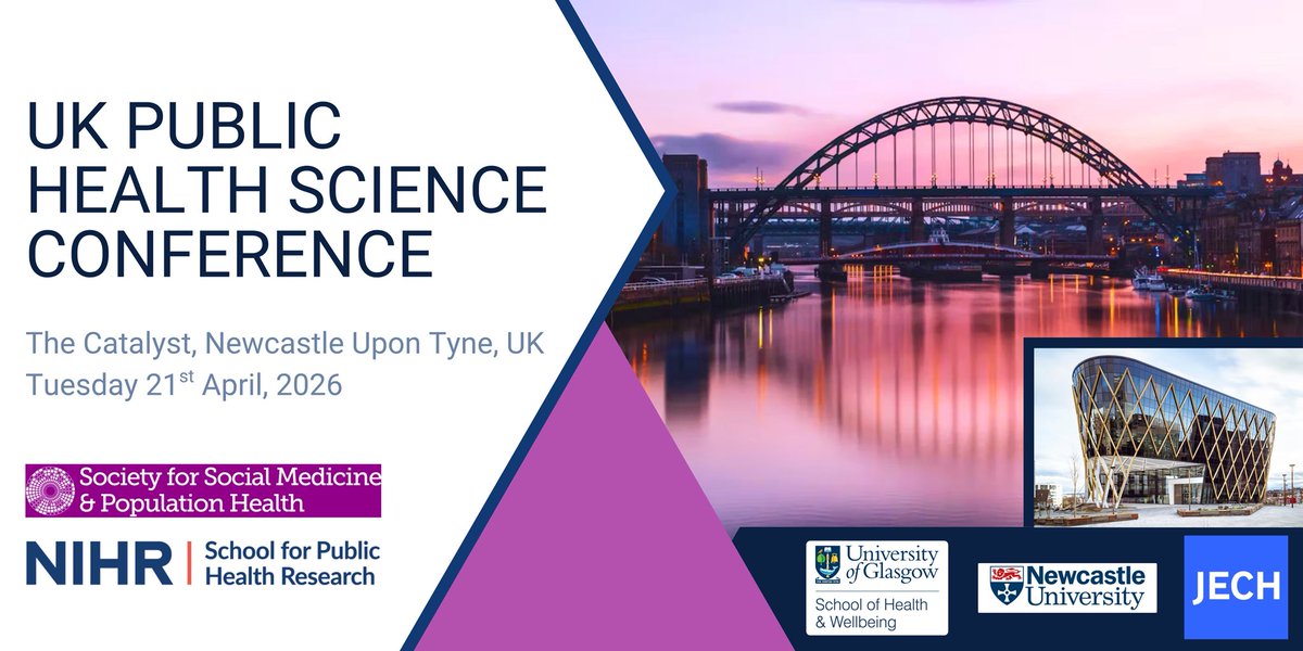🚨 After a brief hiatus, the UK Public Health Science conference returns in 2026 in collaboration with <a href="/SocSocMed/">Society for Social Medicine & Population Health</a>!
📅 Join us in Newcastle on 21 April, with dinner + ECR event on 20 April
📣 Call for abstracts coming soon
🏠 ukpublichealthscience.org
🤝 socsocmed.org.uk