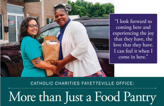 CathCharDoR's tweet image. 🍎 More than a food pantry! At our Fayetteville office, families find diapers, holiday help &amp;amp; dignity.
“You can feel the love when you walk in,” said Ms. Gaines.

🔗 Read more about Ms. Gaines in our 2024 Annual Report: ow.ly/Q8zv50WfqsJ

#ProvideHelp #CreateHope